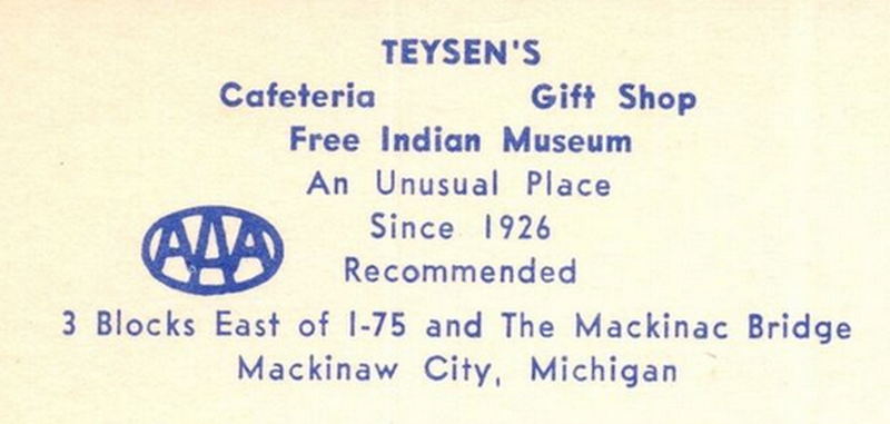 Teysens - Vintage Postcard Back